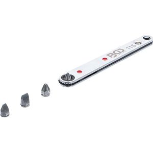 BGS - Ratelsleutel - Verchroomd - 2 Bits - Sleufkop 3-5 mm - Kruiskop PH1-PH2