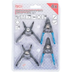 BGS Borgringtangset voor kleine borgringen 80 mm 4 delig
