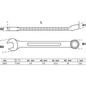 BGS Steekringsleutel 7 mm