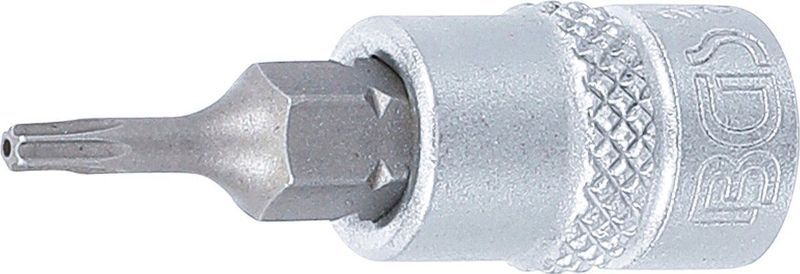 BGS Bit-Einsatz Antrieb Innenvierkant 6,3 mm (1/4") T-Profil (für Torx) mit Bohrung T8 - 2356