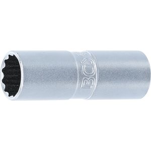 BGS Zündkerzen-Einsatz mit Haltegummi Zwölfkant Antrieb Innenvierkant 12,5 mm (1/2") SW 16 mm - 2385