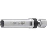 BGS Bougie kniedopsleutel twaalfkant met borgveer 3/8 14 mm