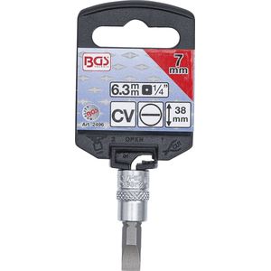 BGS 2496 | Dopsleutelbit | 6,3 mm (1/4"") | sleuf 7 mm