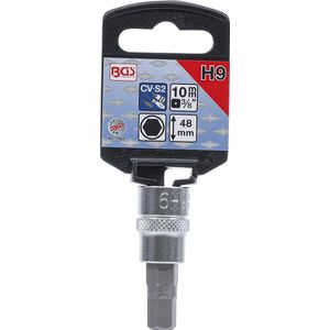 BGS - Dopsleutel - Verchroomd - Binnenzeskant 9 mm - 48 mm