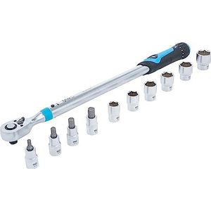 BGS Drehmomentschlüssel-Satz Abtrieb Innenvierkant 12,5 mm (1/2") 40 - 200 Nm 11tlg. - 2865