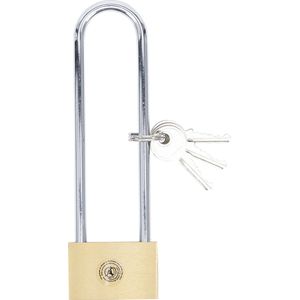 BGS Hangslot messing extra hoge beugel, 40 mm