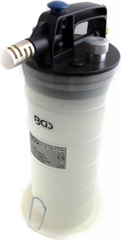 BGS - Remontluchter en Olieafzuigunit - Reservoir 5 L - Werkdruk 4.9-11.9 bar - Inclusief Diverse Slangen