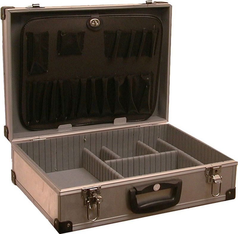 BGS - Gereedschapskoffer - Zwart - Kunststof - Met 4-voudige Verstelbare Onderverdeling