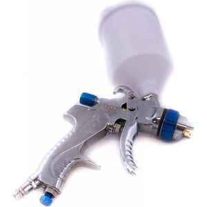 BGS Verfspuitpistool - Euro soort snelkoppeling  - Aluminium behuizing  - Blauw, Wit, Zilver
