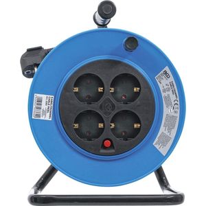 BGS 3360 | Kabelhaspel | 15 m | 3 x 1,5 mm² | 4 stopcontacten | IP 20 | 3000 W