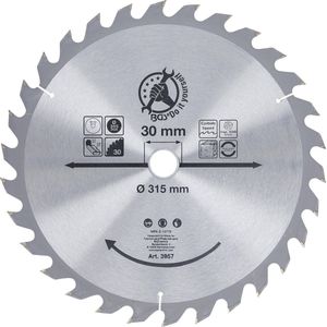 BGS Diy 3957 | HM cirkelzaagblad | Ø 315 x 30 x 3,0 mm | 30 tanden