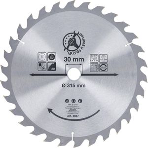 BGS HM cirkelzaagblad | Ø 315 x 30 x 3,0 mm | 30 tanden