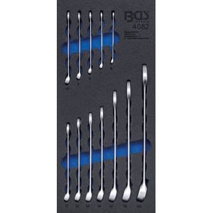 BGS Werkstattwageneinlage 1/3: Maul-Ringschlüssel-Satz SW 6 - 22 mm 12tlg. - 4082