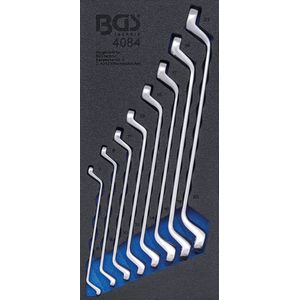 BGS 4084 | Gereedschapmodule 1/3: ringsleutelset | 6 x 7-20 x 22 mm | diep gebogen | 8-dlg.