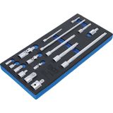 Bgs Technic - Werkstattwageneinlage 1/3: Verlängerungs-, Adapter- und Gelenk-Satz 17-tlg.