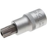 BGS Bit-Einsatz Antrieb Innenvierkant 12,5 mm (1/2") T-Profil (für Torx) mit Bohrung T55 - 4329