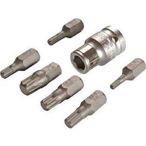 BGS 5016 | Schroevendraaier bitset | 10 mm (3/8"") aandrijving buitenzeskant | T-profiel (voor Torx) | 7-dlg.