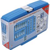 Bit- und Steckschlüsseleinsatz-Satz 10 mm (3/8') T-Profil (für Torx) 34-tlg.