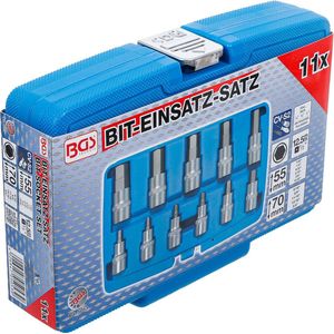 Bgs Technic - Bit-Einsatz-Satz Antrieb Innenvierkant 12,5 mm (1/2') Innensechskant 7/32' - 13/16' Zollgrößen 11-tlg.