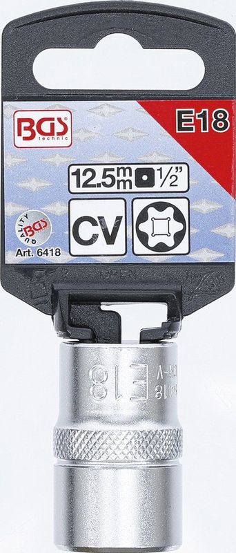 BGS Steckschlüssel-Einsatz E-Profil 12,5 (1/2) - 6418