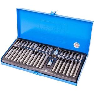 BGS Bitset - 40-delig - 6 kant XZN en TORX incl. adapters-opname 1/2 - Blauw