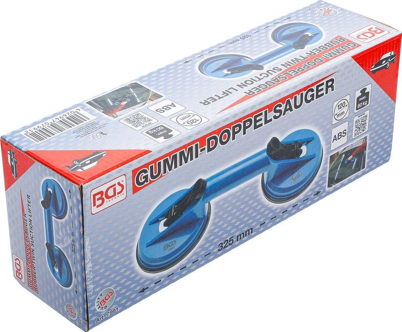 BGS Glasdrager met Dubbele Zuignap - 60 kg