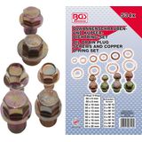 Assortiment de bouchons de vidange avec joints cuivre | 534 pièces