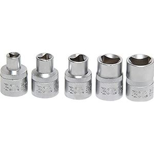 BGS - Driekant-inzetstukset - Chroom-vanadium-staal - 5 delig - Verchroomd