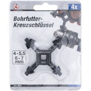 BGS Diy 8625 | Boorhouder kruissleutel | universeel | Ø 4 / 5,5 / 6 / 7 mm