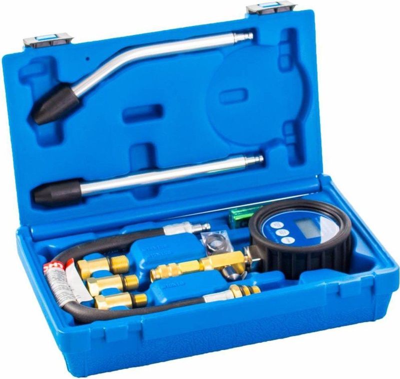 BGS - Drukmeter - LCD-Scherm - Drukbereik 0,1-20,6 Bar - Voor Compressiemeting