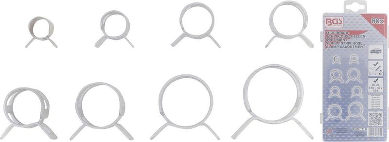 BGS Assortiment vleugelslangklemmen 80 delig