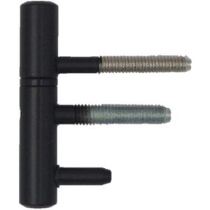 BSW - Inboorpaumelle - Zwart - 14 x 75 mm - Voor Opdekdeuren