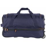 Travelite Basics Wheeled Duffle 55cm Expandable Navy/Orange