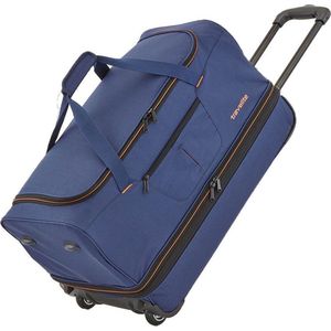 Travelite Basics Wheeled Duffle 55cm Expandable Navy/Orange