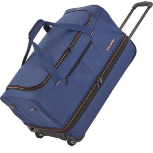 Travelite Basics Wheeled Duffle 70cm Expandable Navy/Orange