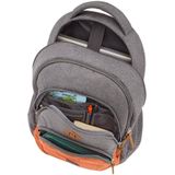 Travelite Basics - Rugzak, geschikt als handbagage, met laptopvak voor 15,6 inch laptop, model: Melange - Modieuze rugzak met gemêleerde look, 45 cm, 22 liter, Navy/Grijs, 22 Liter
