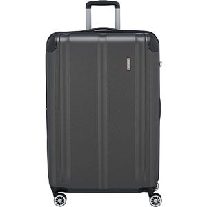 Travelite City 4 Wiel Trolley L Expandable antraciet Harde Koffer