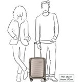 Travelite Air Base Trolley S, 4 Rollen mit Vortasche Eisblau