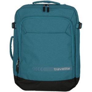 Travelite Unisex kick off backpack bagage - handbagage (1 stuk), petrol, 35 Liter, Roll-top