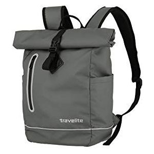 Travelite Basics Roll-up rugzak, zeildoek, reisrugzakken, grijs (antraciet), 19 Liter, Reisrugzak