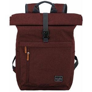 travelite Basics Handbagagerugzak met laptopvak 15,6 inch, bagageserie dagrugzak, rollup: praktische rugzak met rollup-functie, 60 cm, 35 liter, 800 gram, bordeaux, 60 cm/35 Liter, Rugzak