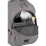 travelite Vrije tijd rugzak Rugzak met laptopvak Basic Melange Backpack 22L Light Grey Grijs