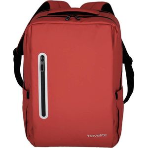 Travelite Basics Boxy Backpack red Laptoprugzak