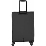 Travelite Lot de 4 valises à coque souple avec 4 roulettes, tailles S-M-L + sac de voyage, durables, VIIA bagages en matériau recyclé, serrure TSA, valises tailles L + M extensible, ardoise, Trolley