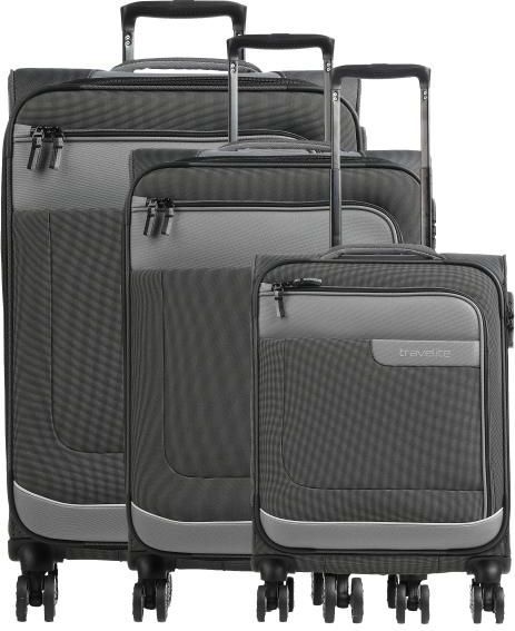 Travelite Kofferset Viia 4w L/M/S Reisetasche Schiefer