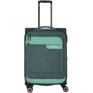 Travelite trolley Viia 67 cm. Expandable donkergroen