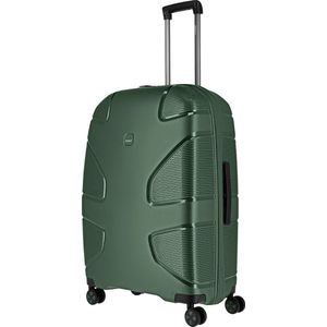 IMPACKT Hardshell koffer met 4 wielen, gemaakt van gerecycled materiaal, duurzame reiskoffer met verwisselbare klikwielen, Deep Sea Green., 76 cm (Größe L), Koffer