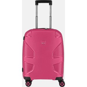 IMPACKT Hardshell koffer met 4 wielen, gemaakt van gerecycled materiaal, duurzame reiskoffer met verwisselbare klikwielen, Flora pink., 55 cm (Größe S)