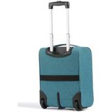 travelite Handbagage-koffer met 2 wielen, voldoet aan de IATA-eisen voor handbagage, bagageserie Cabin Underseat: compacte zachte trolley, 43 cm, 28 liter, petrol, Zachte trolley met 2 wielen