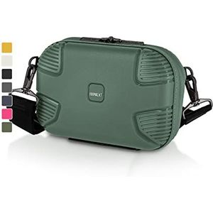 Impact Crossbody Bag voor handbagage, IP1, van gerecycled post-consumer-plastic, duurzame schoudertas met 6 jaar garantie + afneembare draagriem, Deep Sea Green